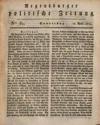 Regensburger politische Zeitung (Regensburger Zeitung) Donnerstag 18. April 1811