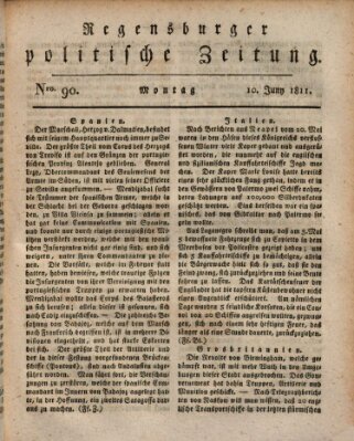 Regensburger politische Zeitung (Regensburger Zeitung) Montag 10. Juni 1811