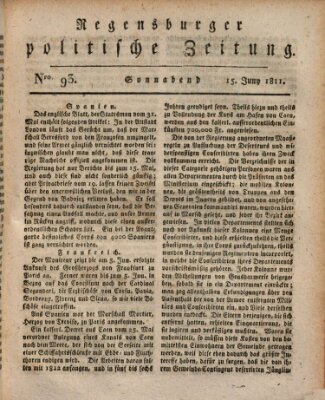 Regensburger politische Zeitung (Regensburger Zeitung) Samstag 15. Juni 1811