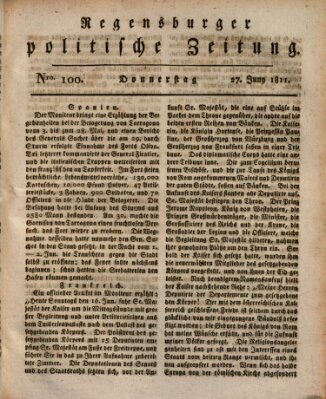 Regensburger politische Zeitung (Regensburger Zeitung) Donnerstag 27. Juni 1811