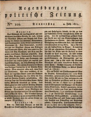 Regensburger politische Zeitung (Regensburger Zeitung) Donnerstag 4. Juli 1811