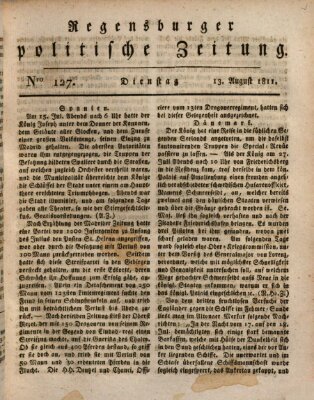 Regensburger politische Zeitung (Regensburger Zeitung) Dienstag 13. August 1811