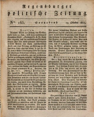 Regensburger politische Zeitung (Regensburger Zeitung) Samstag 19. Oktober 1811