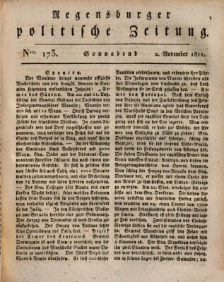 Regensburger politische Zeitung (Regensburger Zeitung) Samstag 2. November 1811