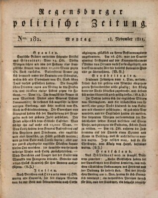 Regensburger politische Zeitung (Regensburger Zeitung) Montag 18. November 1811