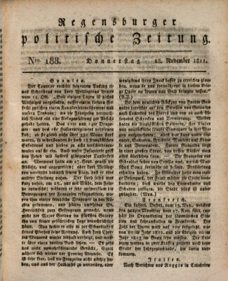 Regensburger politische Zeitung (Regensburger Zeitung) Donnerstag 28. November 1811