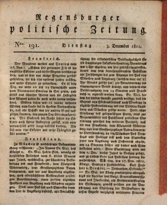 Regensburger politische Zeitung (Regensburger Zeitung) Dienstag 3. Dezember 1811