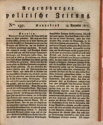 Regensburger politische Zeitung (Regensburger Zeitung) Samstag 14. Dezember 1811