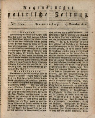 Regensburger politische Zeitung (Regensburger Zeitung) Donnerstag 19. Dezember 1811