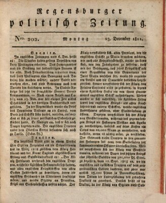 Regensburger politische Zeitung (Regensburger Zeitung) Montag 23. Dezember 1811