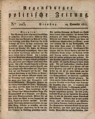 Regensburger politische Zeitung (Regensburger Zeitung) Dienstag 24. Dezember 1811