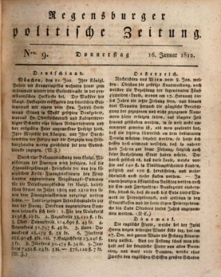 Regensburger politische Zeitung (Regensburger Zeitung) Donnerstag 16. Januar 1812