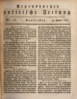 Regensburger politische Zeitung (Regensburger Zeitung) Donnerstag 23. Januar 1812