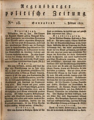 Regensburger politische Zeitung (Regensburger Zeitung) Samstag 1. Februar 1812