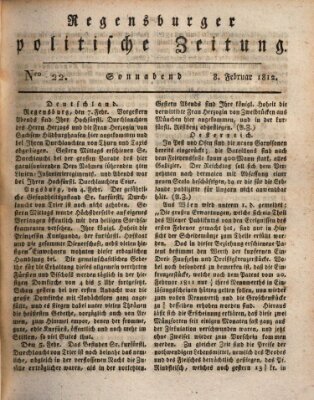 Regensburger politische Zeitung (Regensburger Zeitung) Samstag 8. Februar 1812