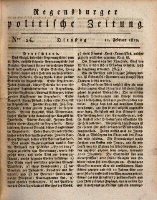 Regensburger politische Zeitung (Regensburger Zeitung) Dienstag 11. Februar 1812