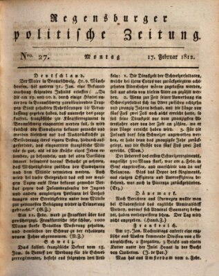 Regensburger politische Zeitung (Regensburger Zeitung) Montag 17. Februar 1812