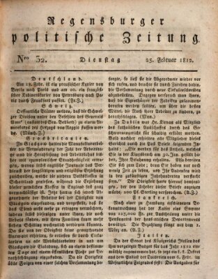 Regensburger politische Zeitung (Regensburger Zeitung) Dienstag 25. Februar 1812