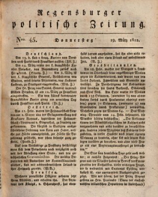 Regensburger politische Zeitung (Regensburger Zeitung) Donnerstag 19. März 1812