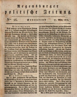 Regensburger politische Zeitung (Regensburger Zeitung) Samstag 21. März 1812