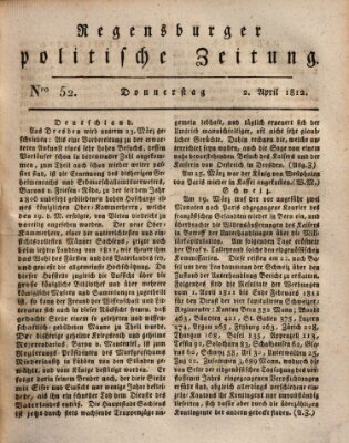 Regensburger politische Zeitung (Regensburger Zeitung) Donnerstag 2. April 1812