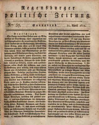 Regensburger politische Zeitung (Regensburger Zeitung) Samstag 11. April 1812