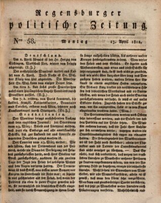 Regensburger politische Zeitung (Regensburger Zeitung) Montag 13. April 1812