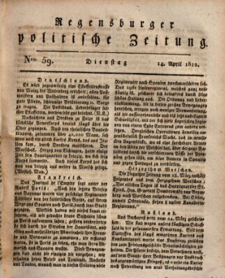 Regensburger politische Zeitung (Regensburger Zeitung) Dienstag 14. April 1812