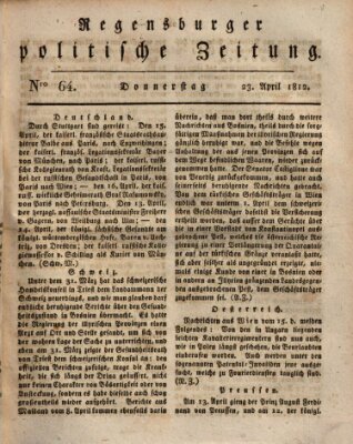 Regensburger politische Zeitung (Regensburger Zeitung) Donnerstag 23. April 1812