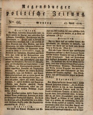 Regensburger politische Zeitung (Regensburger Zeitung) Montag 27. April 1812