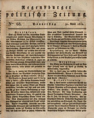 Regensburger politische Zeitung (Regensburger Zeitung) Donnerstag 30. April 1812