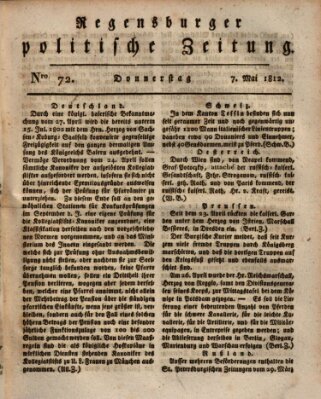 Regensburger politische Zeitung (Regensburger Zeitung) Donnerstag 7. Mai 1812