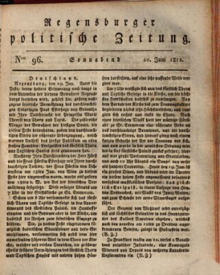 Regensburger politische Zeitung (Regensburger Zeitung) Samstag 20. Juni 1812