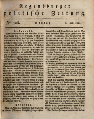 Regensburger politische Zeitung (Regensburger Zeitung) Montag 6. Juli 1812