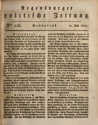 Regensburger politische Zeitung (Regensburger Zeitung) Samstag 25. Juli 1812