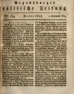 Regensburger politische Zeitung (Regensburger Zeitung) Donnerstag 3. September 1812