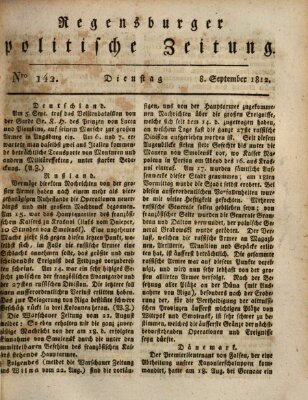 Regensburger politische Zeitung (Regensburger Zeitung) Dienstag 8. September 1812