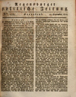 Regensburger politische Zeitung (Regensburger Zeitung) Samstag 12. September 1812