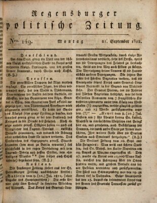 Regensburger politische Zeitung (Regensburger Zeitung) Montag 21. September 1812