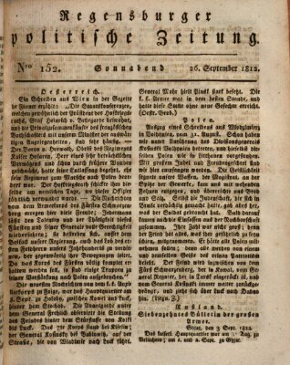 Regensburger politische Zeitung (Regensburger Zeitung) Samstag 26. September 1812