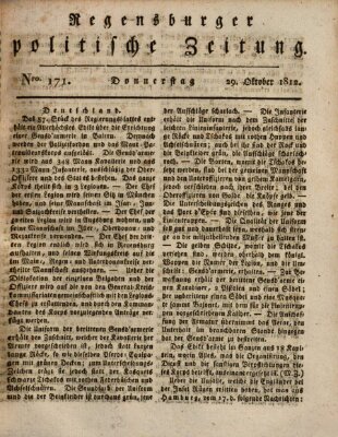 Regensburger politische Zeitung (Regensburger Zeitung) Donnerstag 29. Oktober 1812