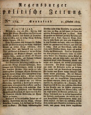 Regensburger politische Zeitung (Regensburger Zeitung) Samstag 31. Oktober 1812