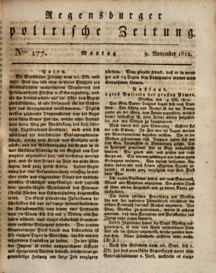 Regensburger politische Zeitung (Regensburger Zeitung) Montag 9. November 1812