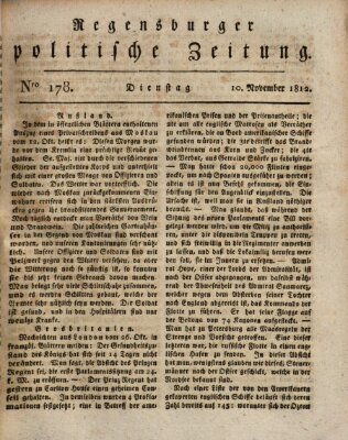 Regensburger politische Zeitung (Regensburger Zeitung) Dienstag 10. November 1812