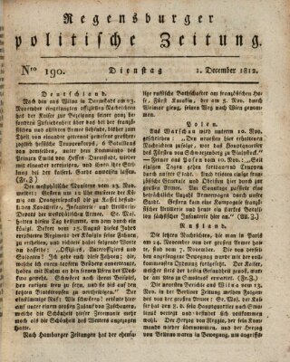 Regensburger politische Zeitung (Regensburger Zeitung) Dienstag 1. Dezember 1812