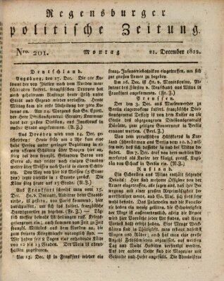 Regensburger politische Zeitung (Regensburger Zeitung) Montag 21. Dezember 1812