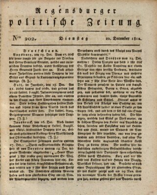 Regensburger politische Zeitung (Regensburger Zeitung) Dienstag 22. Dezember 1812