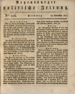 Regensburger politische Zeitung (Regensburger Zeitung) Dienstag 29. Dezember 1812