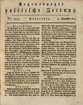 Regensburger politische Zeitung (Regensburger Zeitung) Donnerstag 31. Dezember 1812