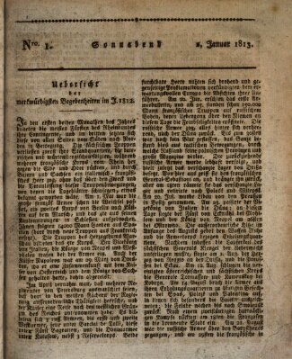 Regensburger Zeitung Samstag 2. Januar 1813